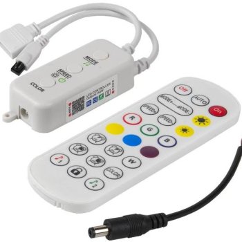 Контроллер RGB+W 12/24В  6А 96/192Вт IP20 Bluetooth пульт ДУ 195х29х17мм General