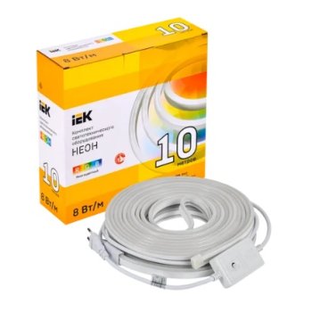 Комплект неон 220В IP65 8Вт/м RGB 2835 120LED/м  5м драйвер IEK (20)