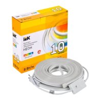 Комплект неон 220В IP65 8Вт/м RGB 2835 120LED/м 10м драйвер IEK (10)