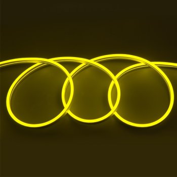 Лента неон 12В IP67 9.6Вт/м желтый 2835 120LED/м 50м General катушка