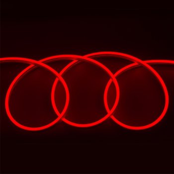 Лента неон 12В IP67 9.6Вт/м красный 2835 120LED/м 50м General катушка