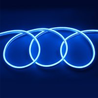 Лента неон 12В IP67 9.6Вт/м ледяной синий (голубой) 2835 120LED/м 5м General блистер