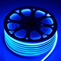 Лента неон 220В IP67 7.0Вт/м ледяной синий 2835 120LED/м 20м Эра 145Лм/м