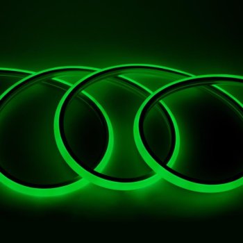 Лента неон 220В IP67 9.6Вт/м зеленый 2835 120LED/м 50м General BNL 16х16мм