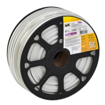 Лента неон 220В IP67 9.6Вт/м фиолетовый 2835 120LED/м IEK (50)