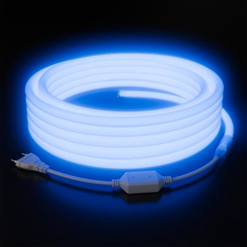 Лента неон КРУГЛЫЙ 220В IP65 6Вт/м СИНИЙ 2835 144LED/м d14мм 10м Apeyron