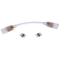 Коннектор 220В 16x8 гибкий 2 разъёма RGB Ecola