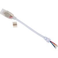 Коннектор 220В 16x8 гибкий RGB 1 разъём 150мм Ecola