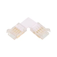 Коннектор WOLTA WLS-4PIN-RGB-10MM-L угловой для ленты RGB 10мм (3шт./уп.)