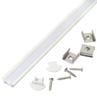 Профиль встраиваемый 22x7мм 2м General БЕЛЫЙ комплект (100)