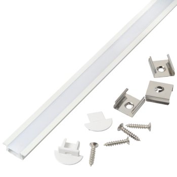 Профиль встраиваемый 22x7мм 2м General БЕЛЫЙ комплект (100)