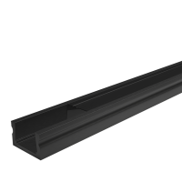 Профиль накладной 16x6мм 2м Wolta ЧЕРНЫЙ+ЧЕРНЫЙ РАССЕИВАТЕЛЬ комплект