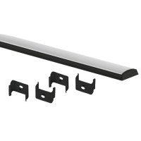 Профиль накладной гибкий 15x6.5мм 2м Эра CAB292 1506GB ЧЕРНЫЙ+БЕЛЫЙ РАССЕИВАТЕЛЬ