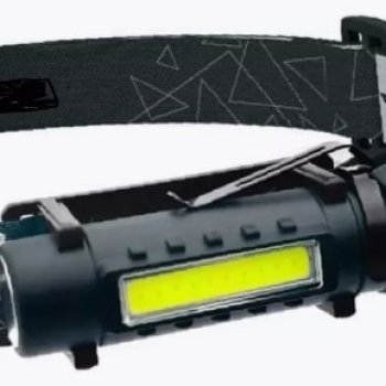 Фонарь налобный аккумуляторный Космос 508 3Вт+3ВтCOB 18650 1200мАч (30/120)