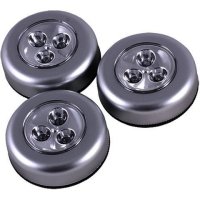 Фонарь светильник Космос 3020 3LED 3xR03 3шт серебро (12/48)