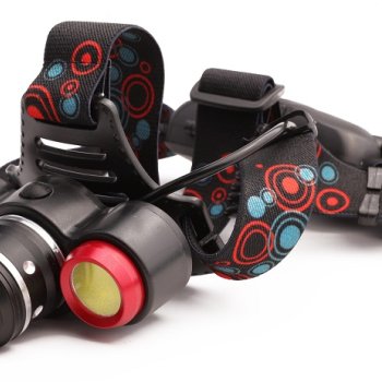 Фoнарь налобный аккумуляторный UltraFlash 5338 5Вт+2Вт+2Вт Zoom 1200мАч (60)