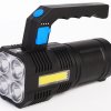 Фонарь ручной аккумуляторный UltraFlash 53766 4х1ВтLED+COB 1000мАч (54)