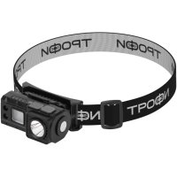 Фонарь налобный аккумуляторный Трофи GA-102 3 Bт COB+LED 5 режимов магнит сенсорное управление (50)