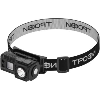 Фонарь налобный аккумуляторный Трофи GA-102 3 Bт COB+LED 5 режимов магнит сенсорное управление (50)