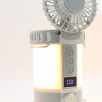 Фонарь-кемпинг Вентилятор 3 скорости 380Лм 4000/6500/Эффект пламя 3300мА*ч