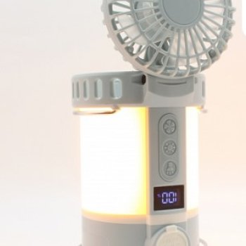 Фонарь-кемпинг Вентилятор 3 скорости 380Лм 4000/6500/Эффект пламя 3300мА*ч