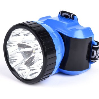 Фонарь налобный аккумуляторный SmartBuy 25-B (1W+8LED, 4V 0.5 Ah) (120)