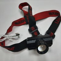 Фонарь налобный аккумуляторный 666-HT Zoom USB Li-Ion