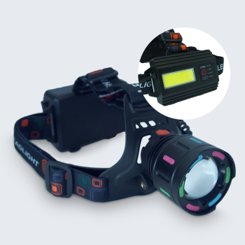 Фон налоб акк Led-TG T63 Zoom +COB 3x18650 TypeC индикатор