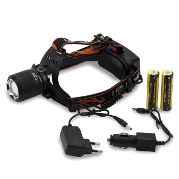 Фон налоб акк T6Led 193-1 +теплый свет Zoom 2x18650