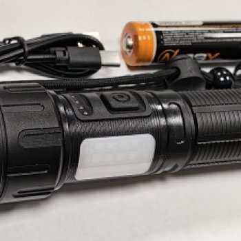 Фонарь ручной аккум P90Led H01 Zoom +COB USB TypeC индикатор, магнит