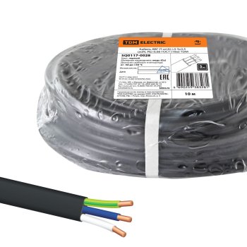 Kабель ВВГ-П нг-LS 3х2,5 ГОСТ 31996-2012 10м TDM (10)
