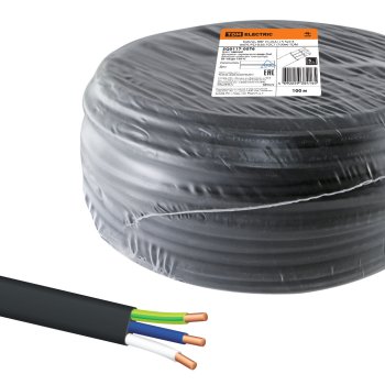 Kабель ВВГ-П нг-LS 3х2,5 ГОСТ 31996-2012 TDM (100)