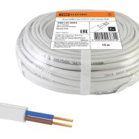 Провод ШВВП 2x0,5 ГОСТ 7399-97 белый TDM (50)
