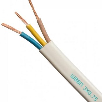 Провод ШВВП 3х0,75 ГОСТ 7399-97 белый ККЗ (200)