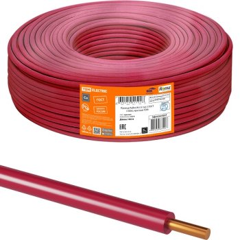 Провод ПуВнг-LS 1х2,5 ГОСТ 31947-2012 красный TDM (100)