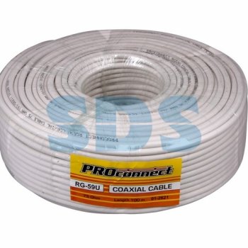 Кабель RG-59U 75 Ом CСS/Al/Al Proconnect белый (100/600)