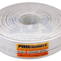 Кабель RG-6U 75 Ом CCS/Al/Al 32% Proconnect Light белый (100/600)