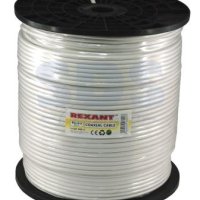 Кабель RG-6U 75 Ом CCS/Al/Al 64% Rexant белый (305)