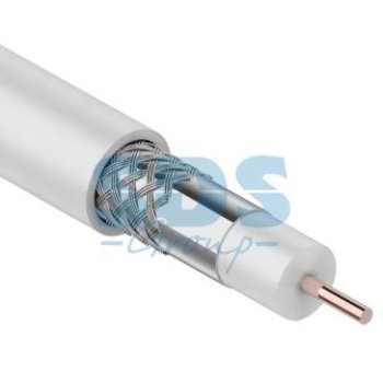 Кабель RG-6U 75 Ом CСS/Al/Al 64% Rexant белый (100/600)