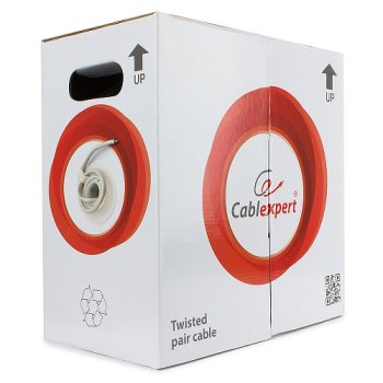 Кабель UTP - 5e CCA одножильный (4х2х0.51), pullbox Cablexpert (305/610)
