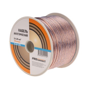 Кабель акустический 2х1 прозрачный Proconnect Blueline (100/400)