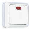 Выключатель Парма 1-кл ОП подсв белый Omnyx (10/200)