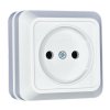 Розетка Парма 1-ая ОП без заземления белый Omnyx (10/200)