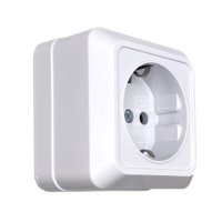 Розетка Парма 1-ая ОП заземление белый Omnyx (8/160)