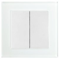 Выключатель электрический 2-клавишный, серия Катрин, GLS10-7004-01, белый