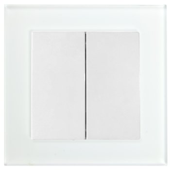 Выключатель электрический 2-клавишный, серия Катрин, GLS10-7004-01, белый