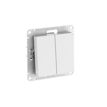 Механизм выключателя AtlasDesign 2кл быстрозажимные клеммы белый (20/160)