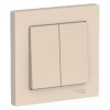 Выключатель Atlas 2кл бежевый (15)