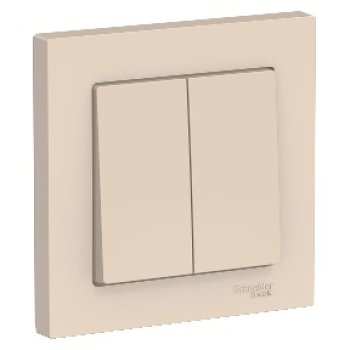 Выключатель Atlas 2кл бежевый (15)