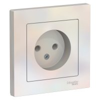 Розетка AtlasDesign 1-ая без заземления жемчуг (10)